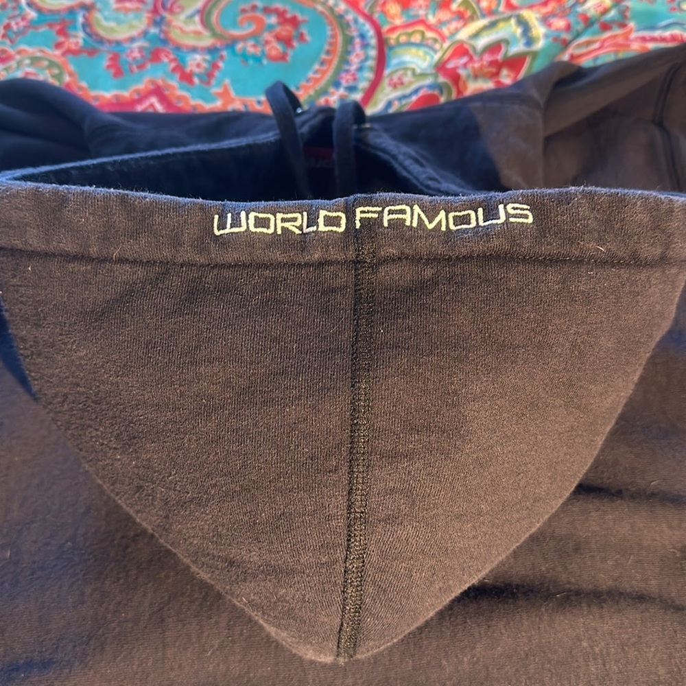 SUPREME World Famous Silver Sequin Logo Hoodie - Picture 7 of 10